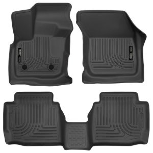 Lincoln MKZ Floor Liners - Front + Rear - Husky Liners - Weatherbeater - Black - 2017